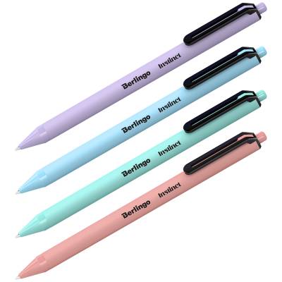 Ручка шариковая автоматическая Instinct, 0,7мм, синяя, корпус ассорти